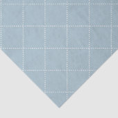 Dashed Diamond Grid Geometric Dusty Sky Blue Tissuepapier (Detail)
