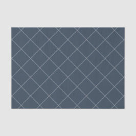 Dashed Diamond Grid Geometric Midnight Navy Tissuepapier