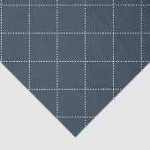 Dashed Diamond Grid Geometric Midnight Navy Tissuepapier (Detail)