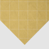 Dashed Diamond Grid Geometric Mustard Gold Tissuepapier (Detail)