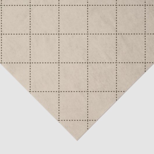 Dashed Diamond Grid Geometric Sand Color Tissuepapier (Detail)