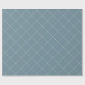 Dashed Diamond Grid Geometric Slate Blue Cadeaupapier (Vlak)