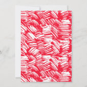 Dashed Modern Rood Foto Afstuderen Aankondiging (Achterkant)