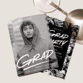 Dashed Photo Graduation Party Kaart