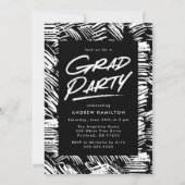 Dashed Photo Graduation Party Kaart (Achterkant)