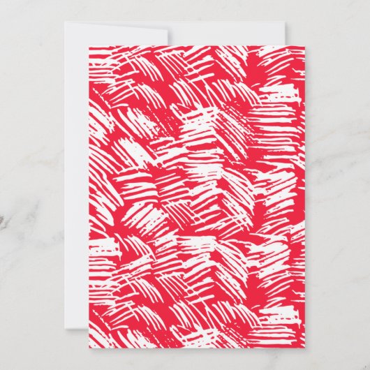 Dashed Red Class of 2025 Modern Photo Afstuderen Aankondiging (Achterkant)