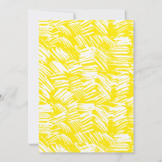 Dashed Yellow Class of 2023 Photo Afstuderen Aankondiging (Achterkant)