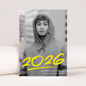 Dashed Yellow Class of 2023 Photo Afstuderen Aankondiging