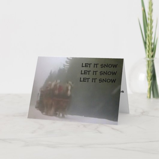 DASHEN DOOR DE SNEEUW FEESTDAGEN KAART (Voorkant)