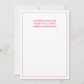 DASHER DANCER 5x7 Platte Kerst Kaart (Achterkant)