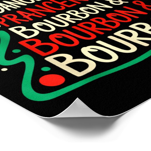 Dasher Dancer Prancer &amp; Bourbon Funny Christma Poster (Hoek)