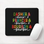 Dasher Dancer Prancer & Bourbon Kerst Holi Muismat (Met muis)