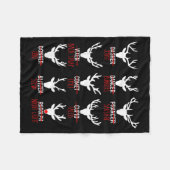 Dasher Dancer Prancer &amp; Bourbon Kerst Viering Fleece Deken (Voorkant (Horizontaal))
