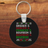 Dasher Dancer Prancer & Bourbon Xmas Holiday U Sleutelhanger (Voorkant)