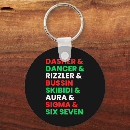 Dasher Dancer Prancer &amp; Rizzler 67 Funny Kids  Sleutelhanger (Voorkant)