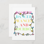 Dasher Dancer Prancer and Bourbon Bedankkaart (Voorkant / Achterkant)