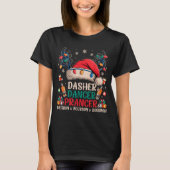 Dasher Dancer Prancer And Bourbon Funny Christmas T-shirt (Voorkant)