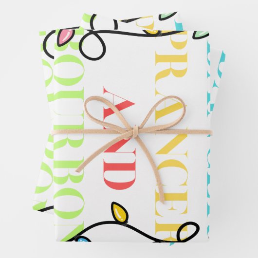 Dasher Dancer Prancer and Bourbon Inpakpapier Vel (In situ)