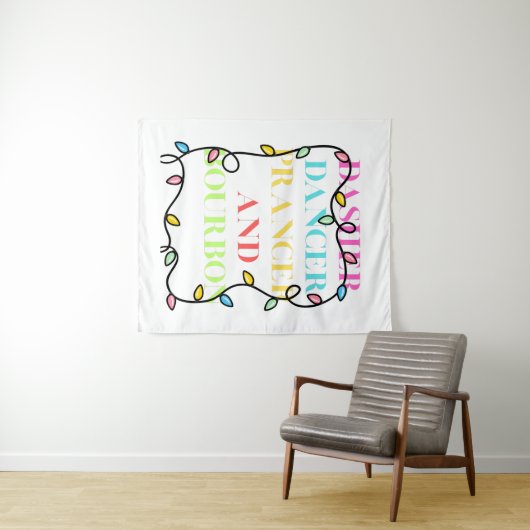 Dasher Dancer Prancer and Bourbon Wandkleed (In Situ (horizontaal))