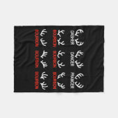 Dasher Dancer Prancer Bourbon Christmas Funny Holi Fleece Deken (Voorkant (Horizontaal))