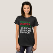 Dasher Dancer Prancer Bourbon Christmas Funny Holi T-shirt (Voorkant volledig)