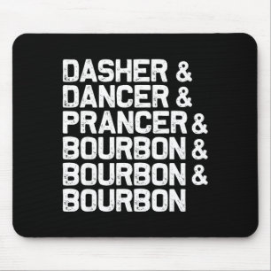 Dasher Dancer Prancer Bourbon Grappig Kerstman San Muismat