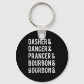 Dasher Dancer Prancer Bourbon Holiday Joke Christm Sleutelhanger (Voorkant)