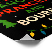 Dasher Dancer Prancer Bourbon Kerst Misplaatste Ho Poster (Hoek)