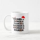 Dasher Dancer Prancer & Bourbon Kerst Viering Koffiemok (Links)
