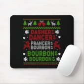 Dasher Dancer Prancer Bourbon Ugly Christmas Santa Muismat (Met muis)