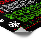 Dasher Dancer Prancer Bourbon Ugly Christmas Santa Poster (Hoek)