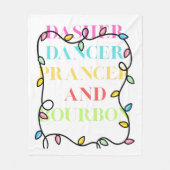Dasher Dancer Prancer en Bourbon Fleece Deken (Voorkant)
