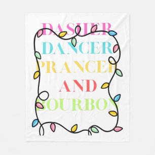 Dasher Dancer Prancer en Bourbon Fleece Deken