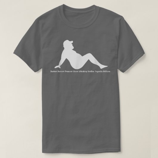 Dasher Dancer Prancer Vien Whiskey Vodka Tequila B T-shirt (Design voorkant)