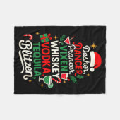 Dasher Dancer Prancer Vixen Moscato Vodka Tequila  Fleece Deken (Voorkant (Horizontaal))