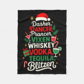 Dasher Dancer Prancer Vixen Moscato Vodka Tequila  Fleece Deken (Voorkant)