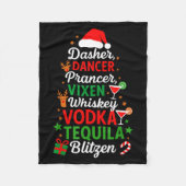 Dasher Dancer Prancer Vixen Moscato Vodka Tequila  Fleece Deken (Voorkant)
