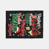 Dasher Dancer Prancer Vixen Moscato Vodka Tequila  Fleece Deken (Voorkant (Horizontaal))