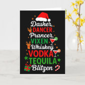 Dasher Dancer Prancer Vixen Moscato Vodka Tequila  Kaart (Gele Bloem)