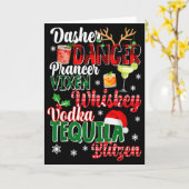 Dasher Dancer Prancer Vixen Moscato Vodka Tequila Kaart (Gele Bloem)
