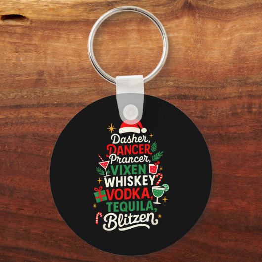 Dasher Dancer Prancer Vixen Moscato Vodka Tequila  Sleutelhanger (Voorkant)