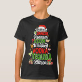 Dasher Dancer Prancer Vixen Moscato Vodka Tequila  T-shirt (Voorkant)