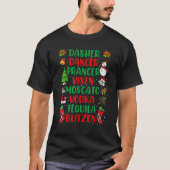 Dasher Dancer Prancer Vixen Moscato Vodka Tequila T-shirt (Voorkant)