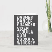 Dasher Dancer Prancer Vixen Tequila Rum Vodka And  Kaart (Voorkant)
