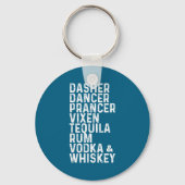 Dasher Dancer Prancer Vixen Tequila Rum Vodka And  Sleutelhanger (Voorkant)