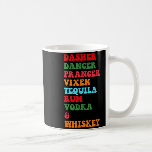 Dasher Dancer Prancer Vixen Tequila Rum Vodka Desi Koffiemok (Rechts)