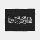 Dasher Dancer Prancer Vixen Whiskey Vodka Tequila Fleece Deken (Voorkant (Horizontaal))
