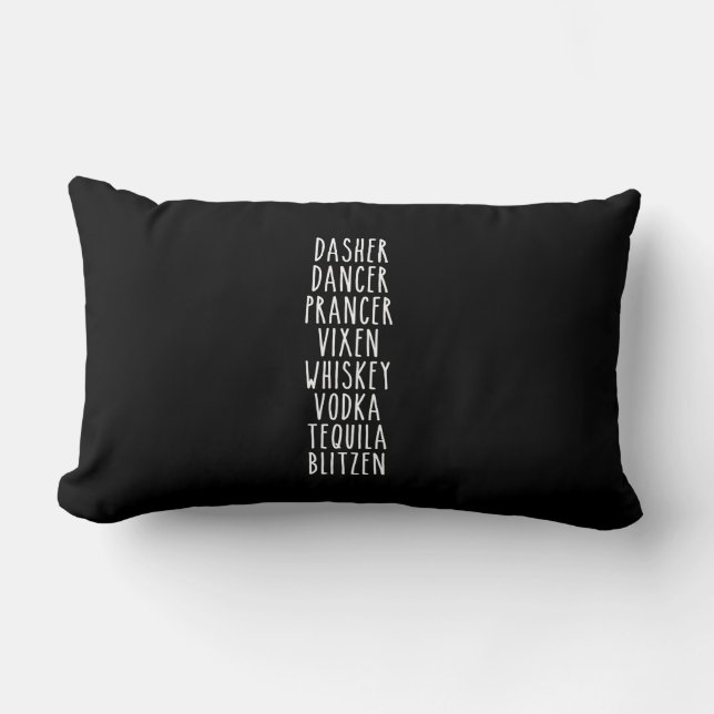 Dasher Dancer Prancer Vixen Whiskey Vodka Tequila Kussen (Voorkant)