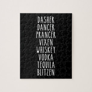 Dasher Dancer Prancer Vixen Whiskey Vodka Tequila Legpuzzel