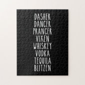 Dasher Dancer Prancer Vixen Whiskey Vodka Tequila Legpuzzel (Verticaal)
